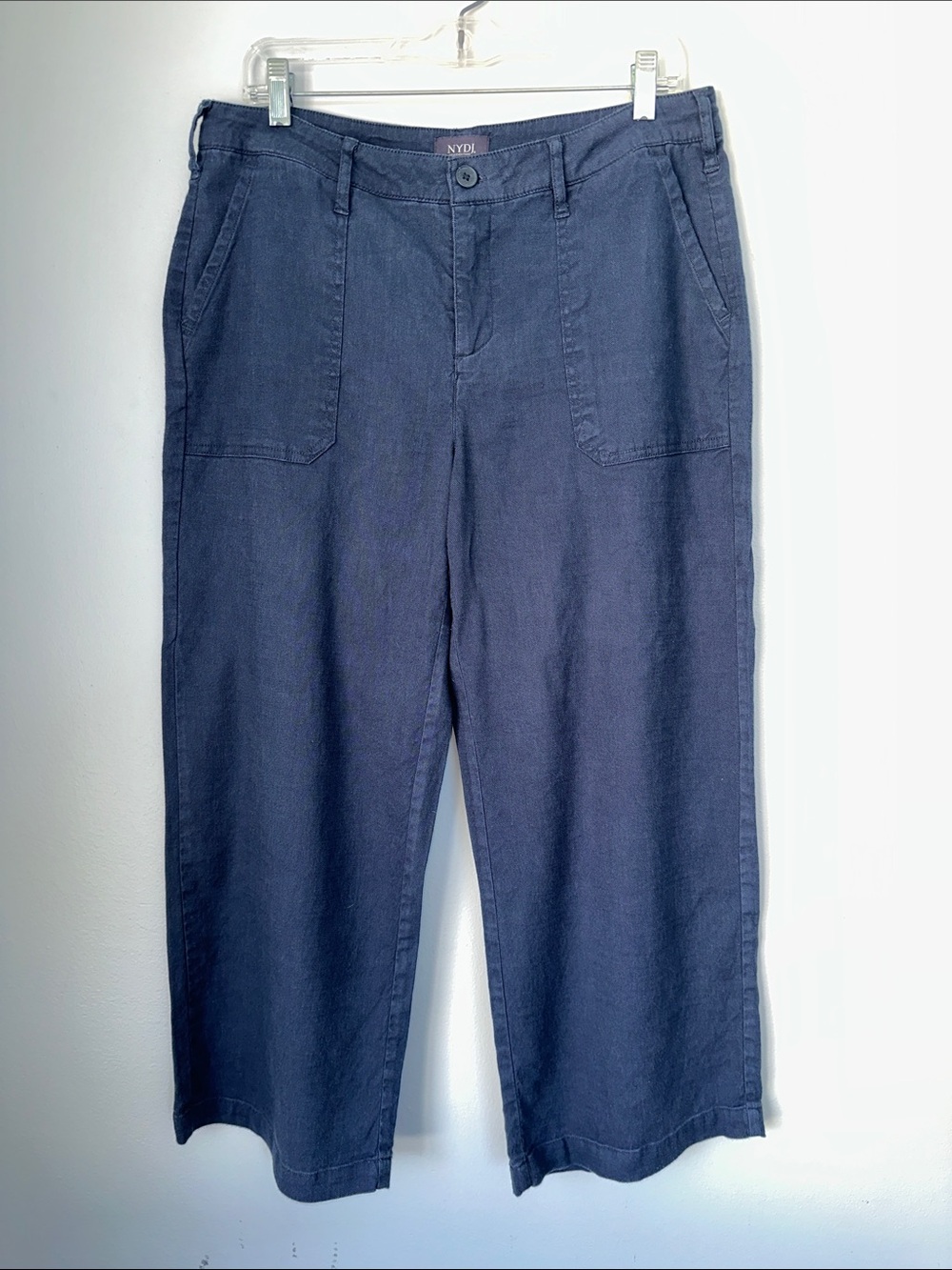 NYDJ Women's Navy Wide-Leg Chinos